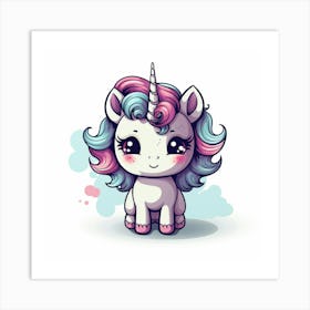 Cute Unicorn 541 Art Print