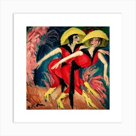 Dancers In Red Art Print