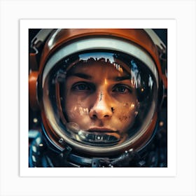 Young Woman In Space Art Print
