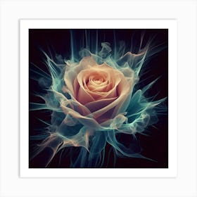 Abstract Rose 1 Art Print