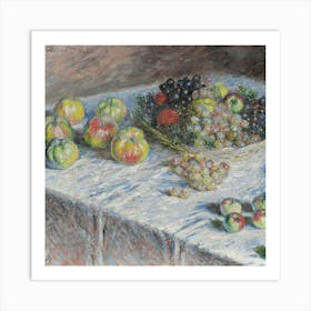 Fruit Basket By Claude Monet Art Print