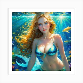 Mermaid iut Art Print