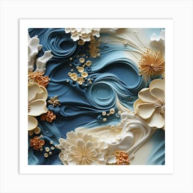 Abstract Floral Painting Art Print