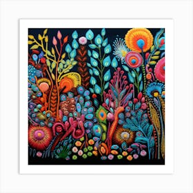 Colorful Flowers 16 Art Print