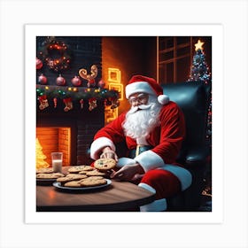 Christmas Santa 23 Art Print