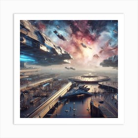 Futuristic City 6 Art Print