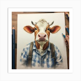 Cow Portrait 6 Art Print