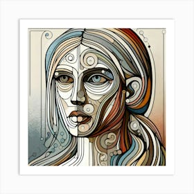 Abstract Portrait Of A Woman 16 Art Print