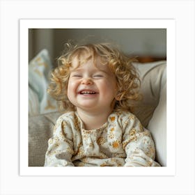 Little Girl Laughing 1 Art Print