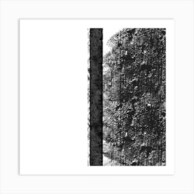 Grunge Style Black And White Painting Art Print