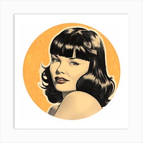 Betty Page Sticker Art Print