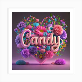 Candy Heart Art Print