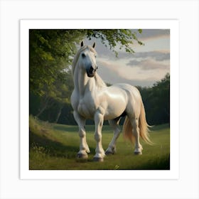 White Horse Art Print