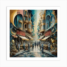 'The Bazaar' Art Print