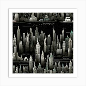 Default New York And Famous Historical Places In New York In S 0 (1) Art Print