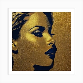 Gold And Black 5 Art Print