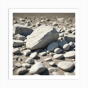 Rocks On The Beach 3 Art Print