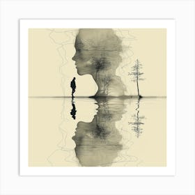 Portrait Of A Man 1 - Minimal Line art, reflection art, city wall art, colorful wall art, home decor, minimal art, modern wall art, wall art, wall decoration, wall print colourful wall art, decor wall art, digital art, digital art download, interior wall art, downloadable art, eclectic wall, fantasy wall art, home decoration, home decor wall, printable art, printable wall art, wall art prints, artistic expression, contemporary, modern art print Art Print