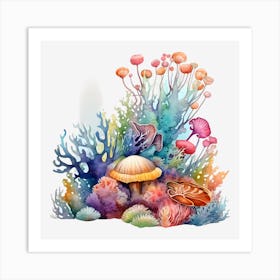 Watercolor Seascape Art Print