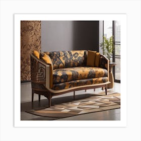 Golden Sofa Art Print