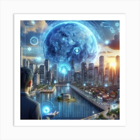 Futuristic Cityscape 40 Art Print