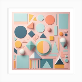 Abstract Geometric Shapes 1 Art Print