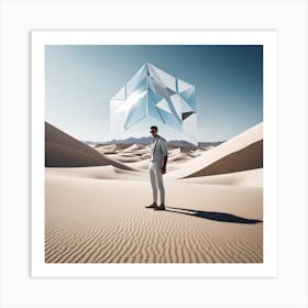 Man In The Desert 71 Art Print