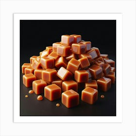 Caramel Cubes Art Print
