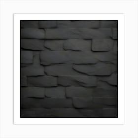 Black Stone Wall Art Print