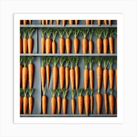 Carrots On Shelves Art Print