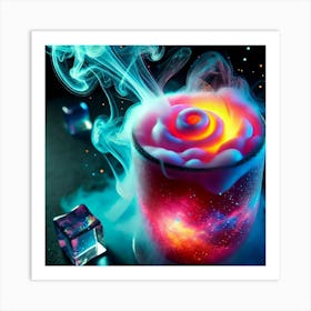 A Close Up Of Nebula Nectar, A Sweet, Glowing Dr Art Print