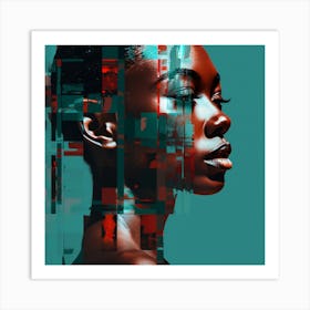 Abstract Portrait Of A Woman 5 Art Print