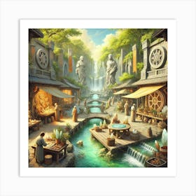 Cascade Sovereignty Sovereign Market And Artisan Quarters Art Print