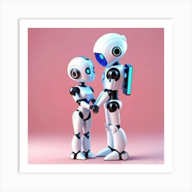 Robot Couple 1 Art Print