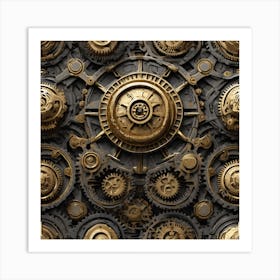 Steampunk Background 7 Art Print