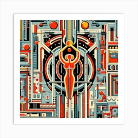 Futuristic Woman 6 Art Print