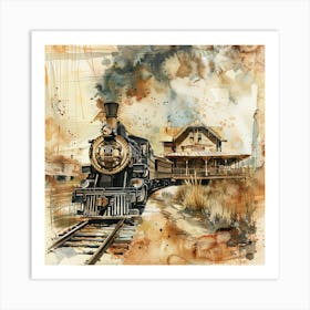 Vintage Steam Train 4 Art Print