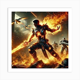 Ronan Ashheart Flamebound Veteran Action Art Print