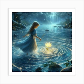 Little Girl In The Water Art Print