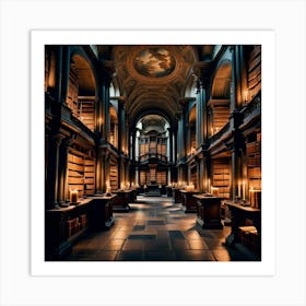 Library Stock Videos & Royalty-Free Footage Art Print