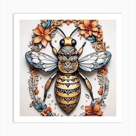 very beautiful bee Art Print