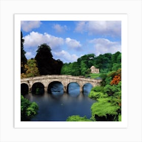 Bridge Over A River Art Print