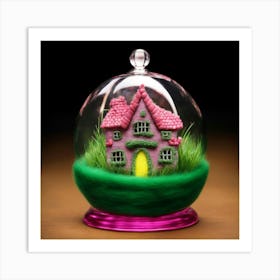 Fairy House In A Glass Dome 1 Art Print