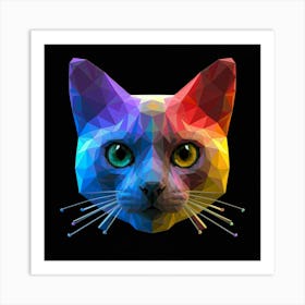 An Image Of A Cats Head Looking At The Scene T Art Print