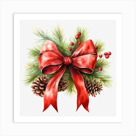 Christmas Bow 4 Art Print