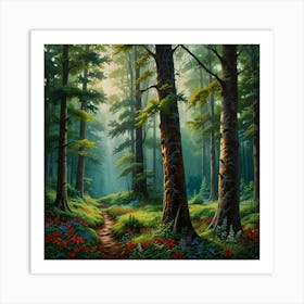 Path In The Woods 1 Art Print