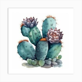 Watercolor Cactus 5 Art Print