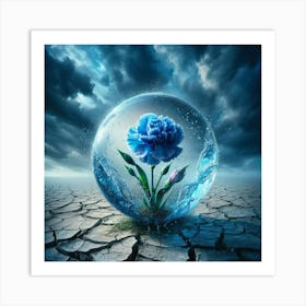 Blue Carnation Art Print