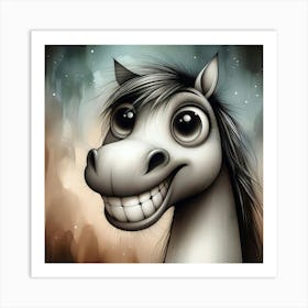 Funny Horse 4 Art Print