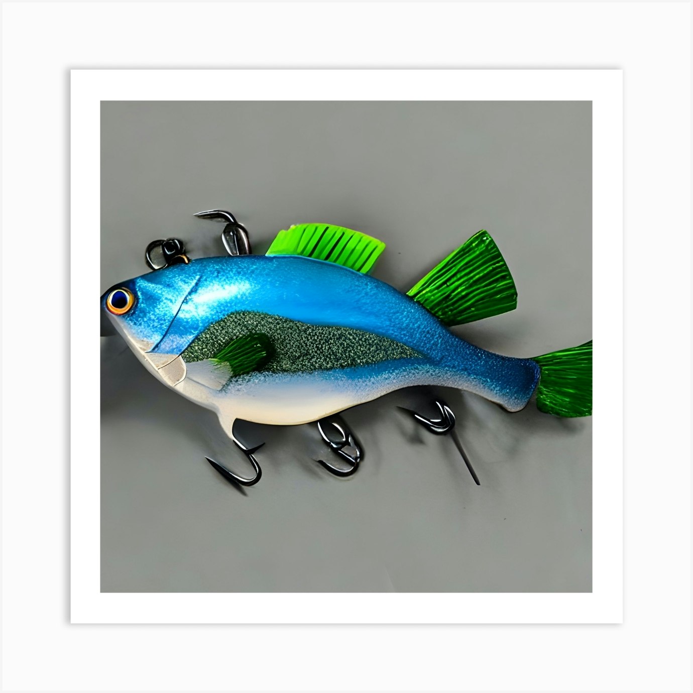 Bluegill Fishing Lure Art Print by NorFy - Fy